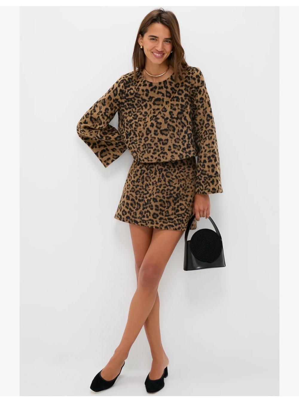Leopard Print Mini Skirt & Top